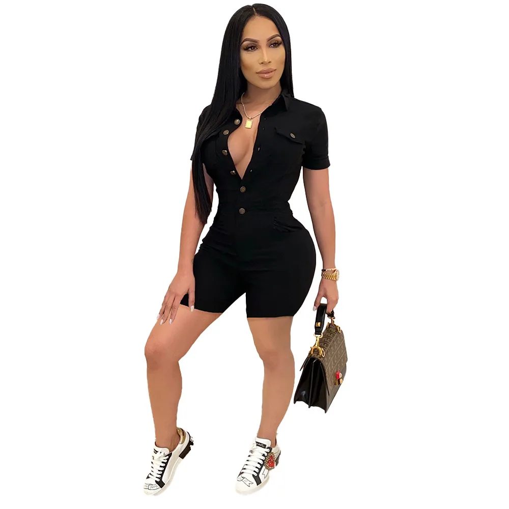2021 Summer INS New Women Cargo Jumpsuits with Buttons Turn Down Neck Short Sleeves Stretchy Fashion Party Shorts Rompers
2021 Summer INS New Women Cargo Jumpsuits with Buttons Turn Down Neck Short Sleeves Stretchy Fashion Party Shorts Rompers