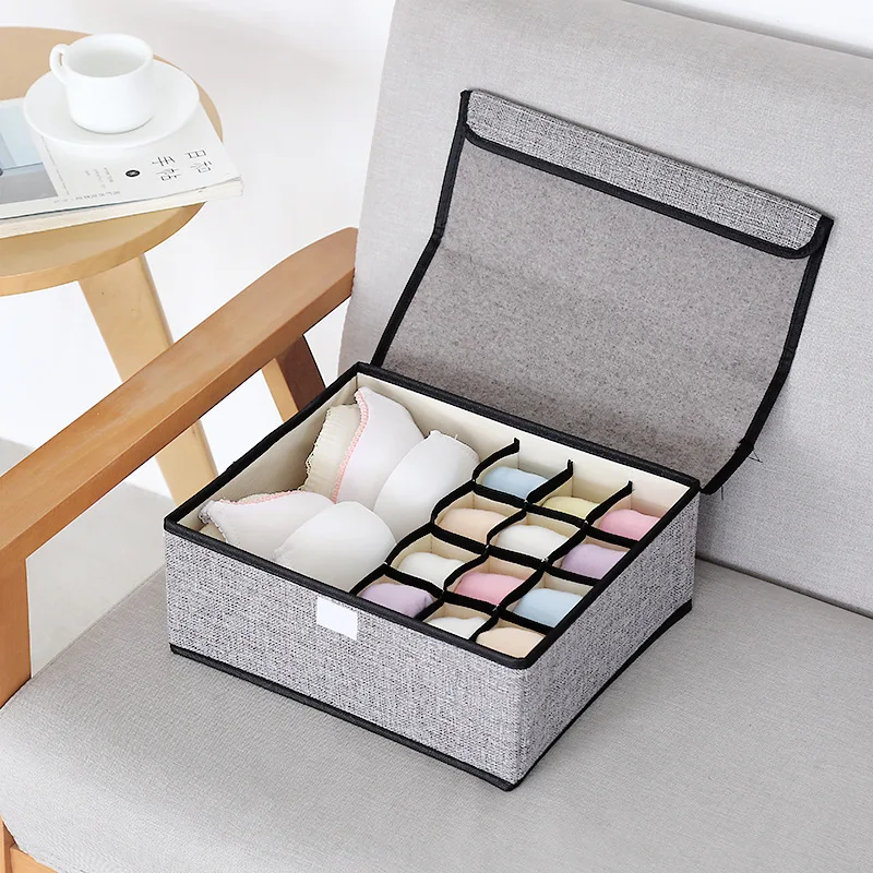 Multi-grid Linen Underwear Socks Organizer Storage Box 13/16 Pocket Washable Underwear Divider Sorting Box Clothing Storage Bins
Multi-grid Linen Underwear Socks Organizer Storage Box 13/16 Pocket Washable Underwear Divider Sorting Box Clothing Storage Bins