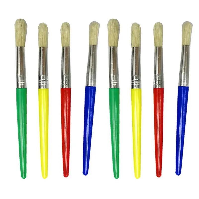 16 Pieces Large Flat and Round Paint Brushes with Painting Tray for Children's Watercolor Assorted Color
16 Pieces Large Flat and Round Paint Brushes with Painting Tray for Children's Watercolor Assorted Color