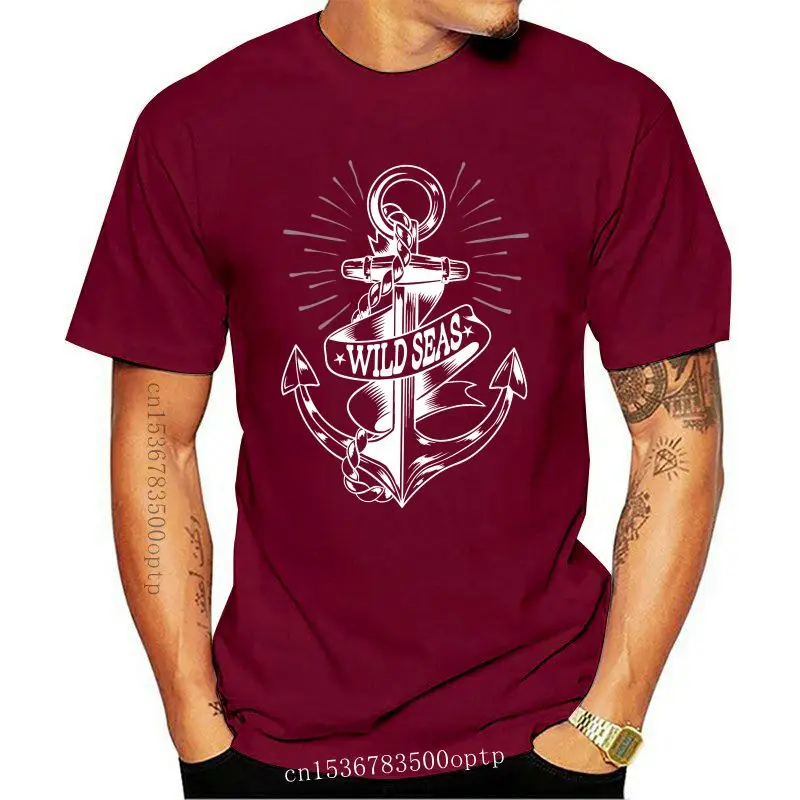 Новинка лета 2021, Мужская футболка с коротким рукавом размера плюс премиум-класса, футболка с якорем из диких морей и моряков V216 
Новинка лета 2021, Мужская футболка с коротким рукавом размера плюс премиум-класса, футболка с якорем из диких морей и моряков V216