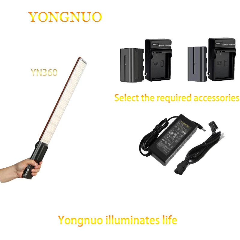 Yongnuo yn360 ice stand with led for video, manual light for photo studio, bicolor lighting 5500k rgb, color temperature
Yongnuo yn360 ice stand with led for video, manual light for photo studio, bicolor lighting 5500k rgb, color temperature