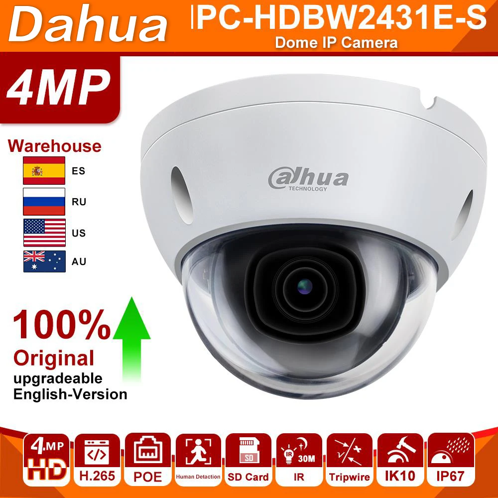 IP-камера Dahua, оригинальная, 4 МП, HD, стандартная, с разъемом для телефона, H.265, IK10, водонепроницаемая камера безопасности Starlight, IVS
IP-камера Dahua, оригинальная, 4 МП, HD, стандартная, с разъемом для телефона, H.265, IK10, водонепроницаемая камера безопасности Starlight, IVS