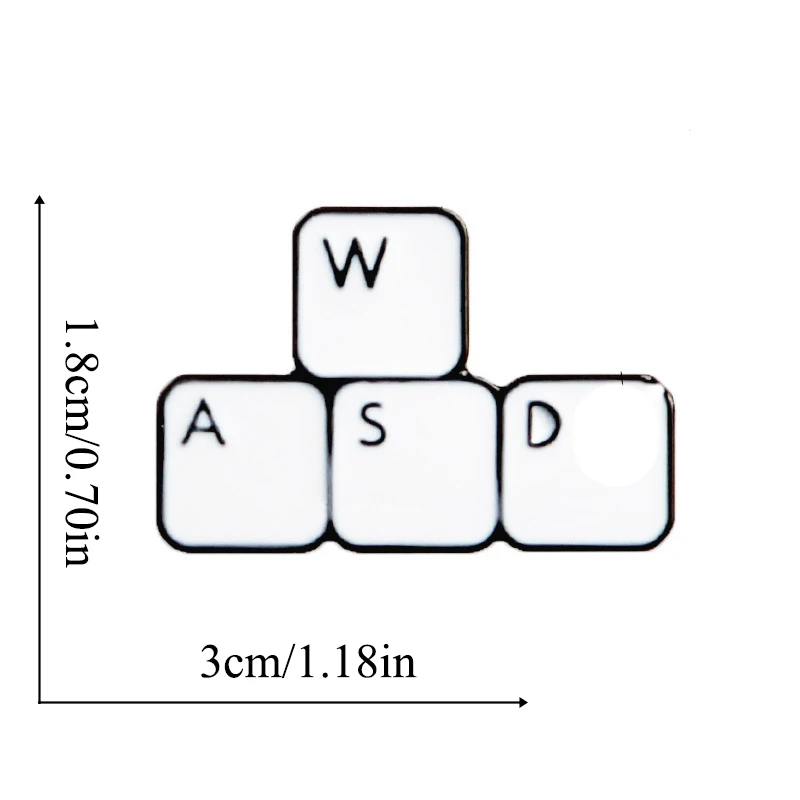 Keyboard Brooch Creative Pin Precious Jewelry WASD Brooch High Quality Beautiful Chest Brooches Woman Gifts Fashion Pin Badge
Keyboard Brooch Creative Pin Precious Jewelry WASD Brooch High Quality Beautiful Chest Brooches Woman Gifts Fashion Pin Badge