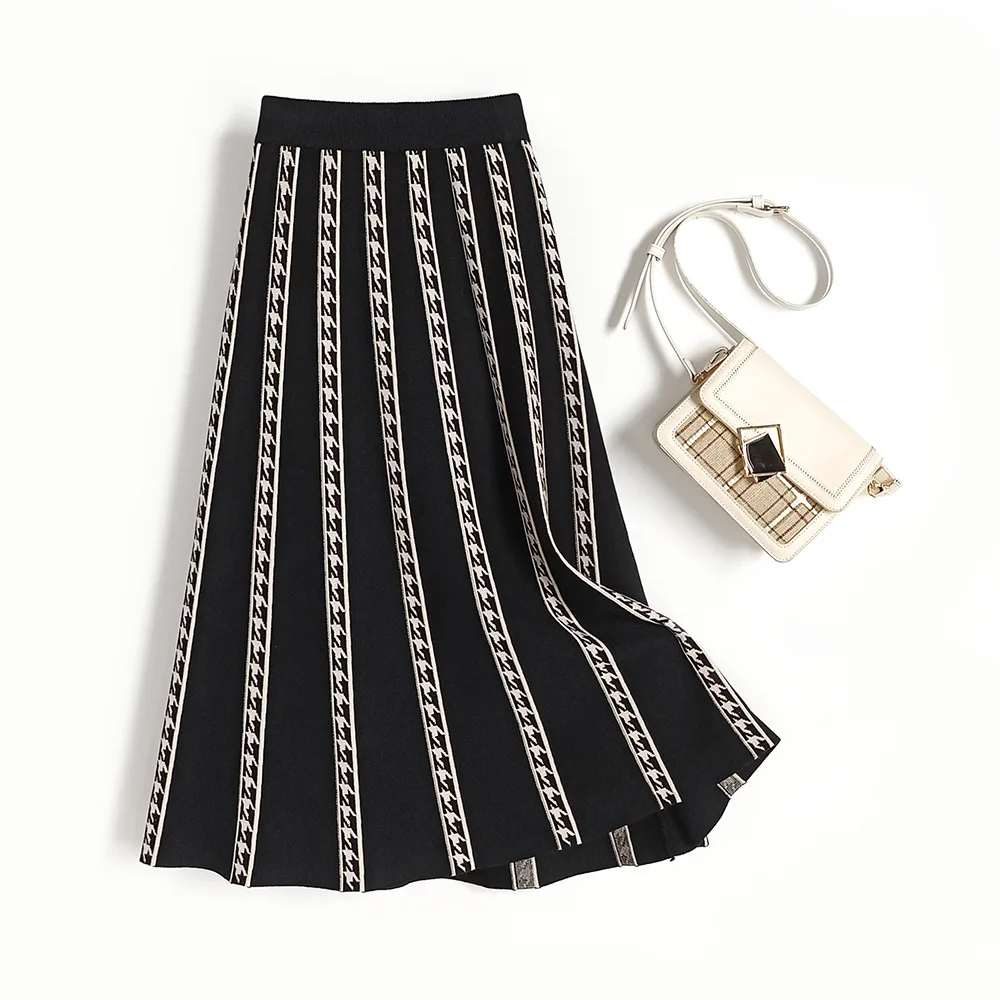 2021 New Autumn Knitted Skirt Striped Women A-Line Skirt Stretch High Waist Women Winter Skirt Femme Faldas Jupe Saia HH466
2021 New Autumn Knitted Skirt Striped Women A-Line Skirt Stretch High Waist Women Winter Skirt Femme Faldas Jupe Saia HH466