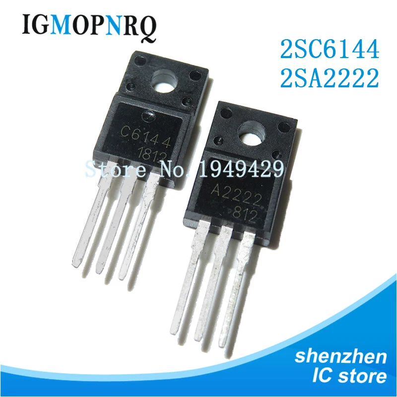 10 шт./лот 2SA2222 2SC6144 TO-220F (5 шт. A2222 + 5 C6144 )TO-220 Новинка | Электронные компоненты и