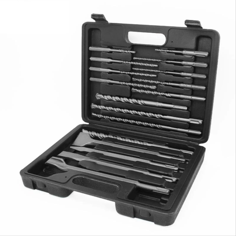 Electric Hammer Drill 17Pc Set Plastic Box Round Handle Drill Electric Hammer Tip Chisel Flat Chisel Wall Chisel Combination Set
Electric Hammer Drill 17Pc Set Plastic Box Round Handle Drill Electric Hammer Tip Chisel Flat Chisel Wall Chisel Combination Set