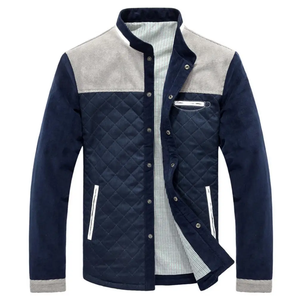 Men Autumn Winter Jacket Coat Long Sleeve Stand Collar Color Block Buttons Up Corduroy Slim Jacket Fashion Male Clothing 2021
Men Autumn Winter Jacket Coat Long Sleeve Stand Collar Color Block Buttons Up Corduroy Slim Jacket Fashion Male Clothing 2021
