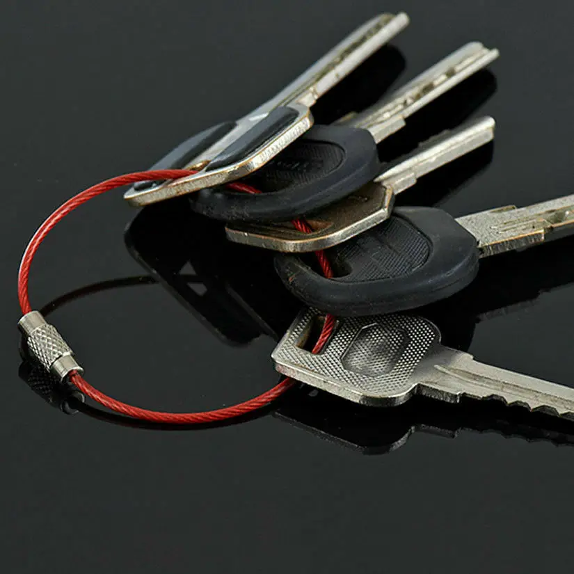 100Pcs Stainless steel wire Keychain Ring Key Holder Keyring Circle Rope Cable Loop Outdoor EDC Camp Luggage Tag Screw Lock Tool
100Pcs Stainless steel wire Keychain Ring Key Holder Keyring Circle Rope Cable Loop Outdoor EDC Camp Luggage Tag Screw Lock Tool