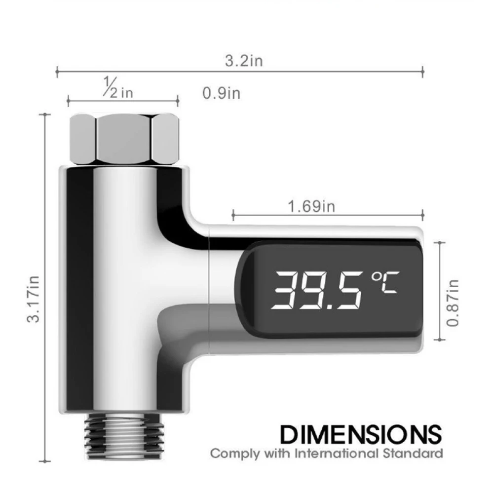 LED Display Water Shower Thermometer Self-Generating Electricity Water Temperature Monitor Energy Smart Meter thermometer Hot
LED Display Water Shower Thermometer Self-Generating Electricity Water Temperature Monitor Energy Smart Meter thermometer Hot