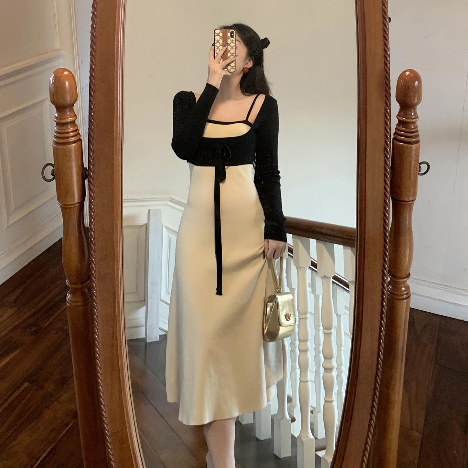 Vintage Korean Sweater Knitting Bandage Woman Dress Patchwork Lace Two-piece Suit Maxi Dresses for Women Party Spring 2022 New
Vintage Korean Sweater Knitting Bandage Woman Dress Patchwork Lace Two-piece Suit Maxi Dresses for Women Party Spring 2022 New