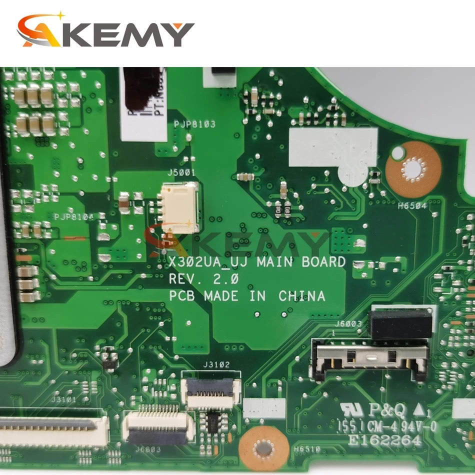 Akemy X302UA_UJ Laptop motherboard for ASUS X302UA X302UJ X302UV original mainboard Onboard 4GB-RAM I3-6100U GM
Akemy X302UA_UJ Laptop motherboard for ASUS X302UA X302UJ X302UV original mainboard Onboard 4GB-RAM I3-6100U GM
