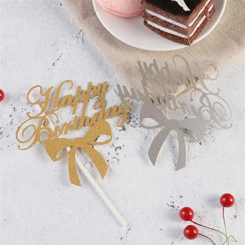 10 Pcs Cake Toppers Glitter Paper Happy Birthday Bow-knot Decorated Cake Fruit Picks Dessert Table Decorative Supplies (Golden)
10 Pcs Cake Toppers Glitter Paper Happy Birthday Bow-knot Decorated Cake Fruit Picks Dessert Table Decorative Supplies (Golden)