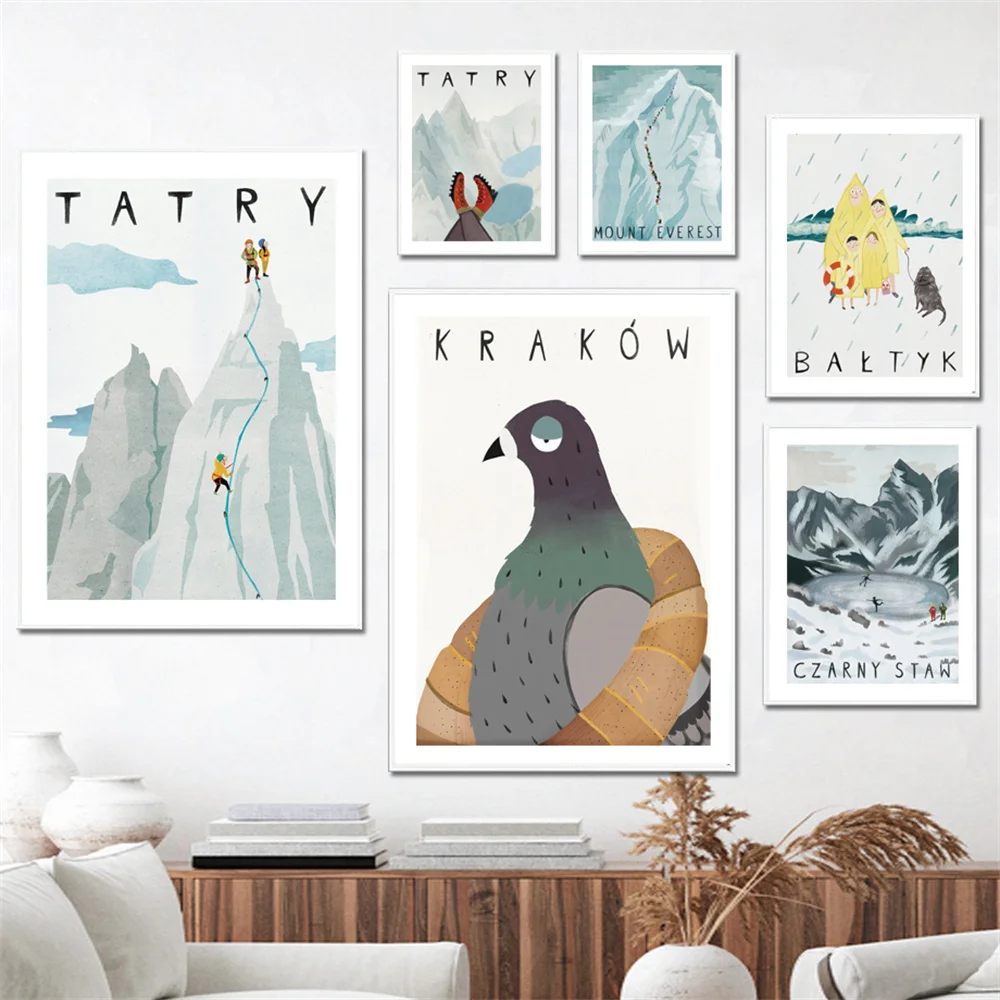 Poland Tatry Grassland Family Hiker Pop Art Canvas Painting Nordic Cartoon Travel Posters and Prints Home Decor Wall Pictures
Poland Tatry Grassland Family Hiker Pop Art Canvas Painting Nordic Cartoon Travel Posters and Prints Home Decor Wall Pictures