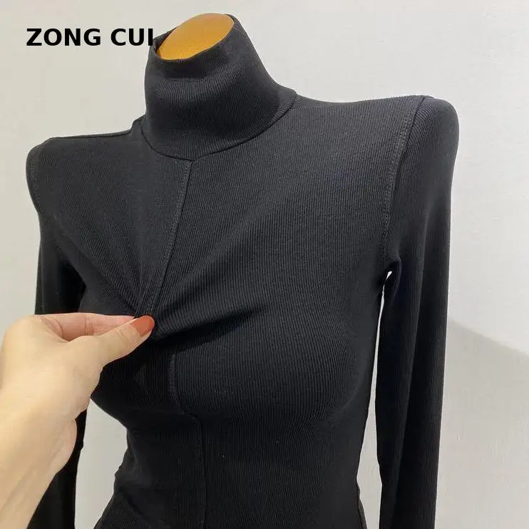 Новинка, женская футболка с высоким воротником, сезон осень-зима 2021, повседневная однотонная облегающая Мягкая футболка с длинным рукавом, ...
Новинка, женская футболка с высоким воротником, сезон осень-зима 2021, повседневная однотонная облегающая Мягкая футболка с длинным рукавом, ...