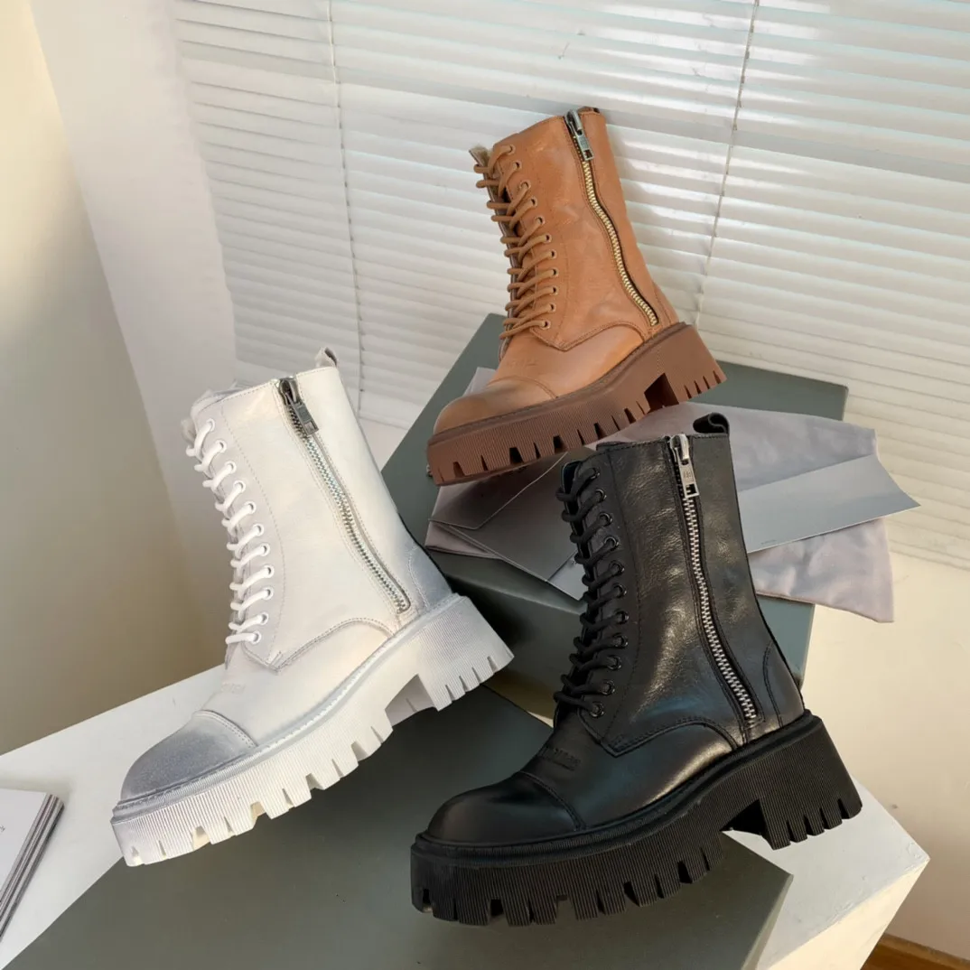 Women Platform Round Toe Zipper Boots Ladies Height Increasing Solid Genuine Leather Martin Boots Botas De Mujer Designer Shoes
Women Platform Round Toe Zipper Boots Ladies Height Increasing Solid Genuine Leather Martin Boots Botas De Mujer Designer Shoes