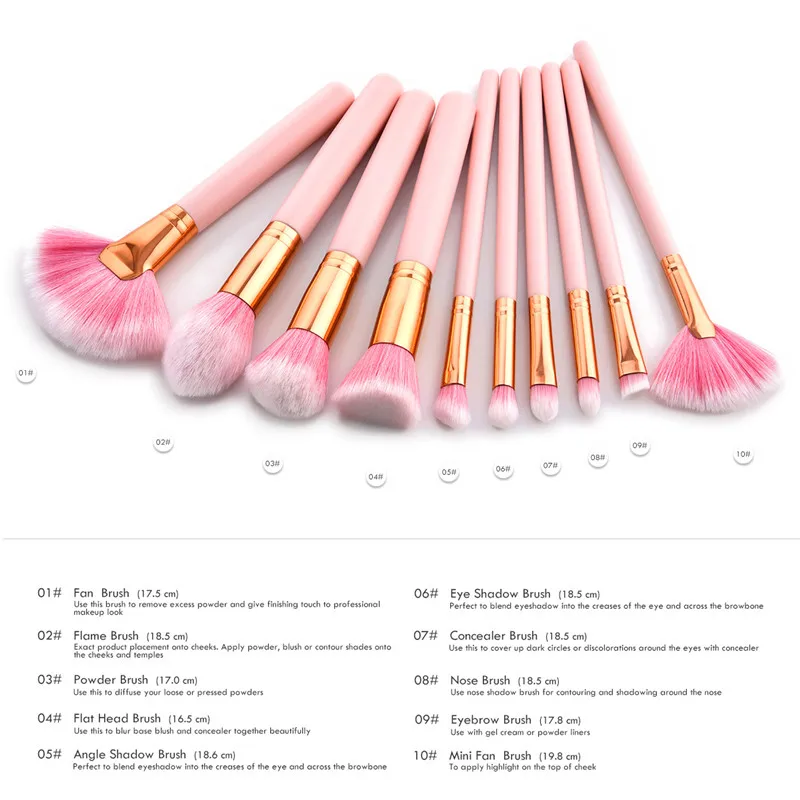 10Pcs Makeup Brushes Set Pink Wooden Handle for Women Foundation Lip Eye Liner maquiagem Make up Brush Beauty Tools Kit
10Pcs Makeup Brushes Set Pink Wooden Handle for Women Foundation Lip Eye Liner maquiagem Make up Brush Beauty Tools Kit