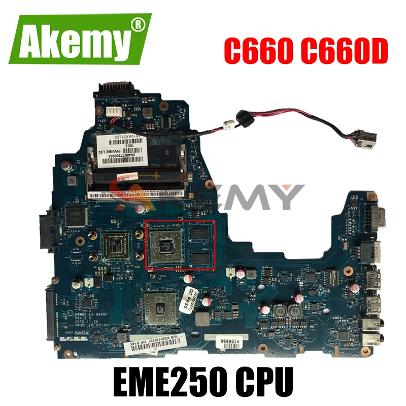 AKEMY PWWBE LA-6846P Rev 2,0 K000124450 материнская плата для ноутбука Toshiba Satellite C660 C660D EME250 процессор DDR3 основная плата
AKEMY PWWBE LA-6846P Rev 2,0 K000124450 материнская плата для ноутбука Toshiba Satellite C660 C660D EME250 процессор DDR3 основная плата