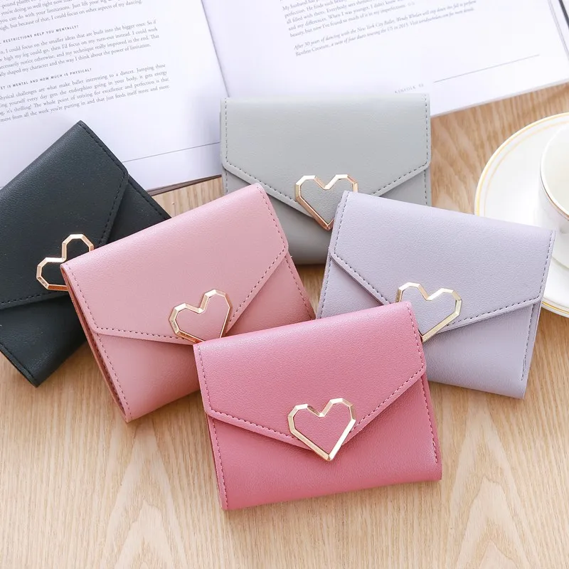 Love Heart Wallet Women Short Lady Wallets Mini Money Purses Small Fold PU Leather Female Coin Purse Card Holder Package Pink
Love Heart Wallet Women Short Lady Wallets Mini Money Purses Small Fold PU Leather Female Coin Purse Card Holder Package Pink