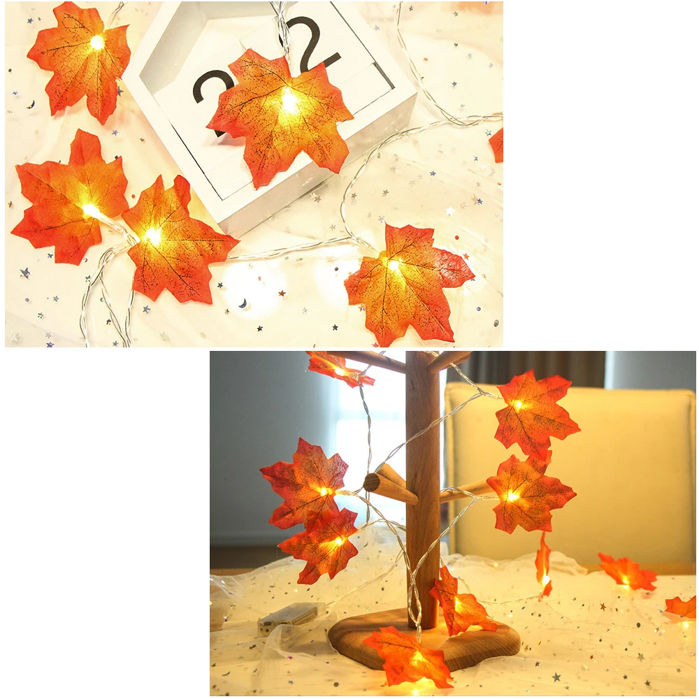 Maple Leaves Garland Led Fairy Lights for Christmas Decoration Autumn String Light Festive DIY Halloween Thanksgiving Decoration
Maple Leaves Garland Led Fairy Lights for Christmas Decoration Autumn String Light Festive DIY Halloween Thanksgiving Decoration