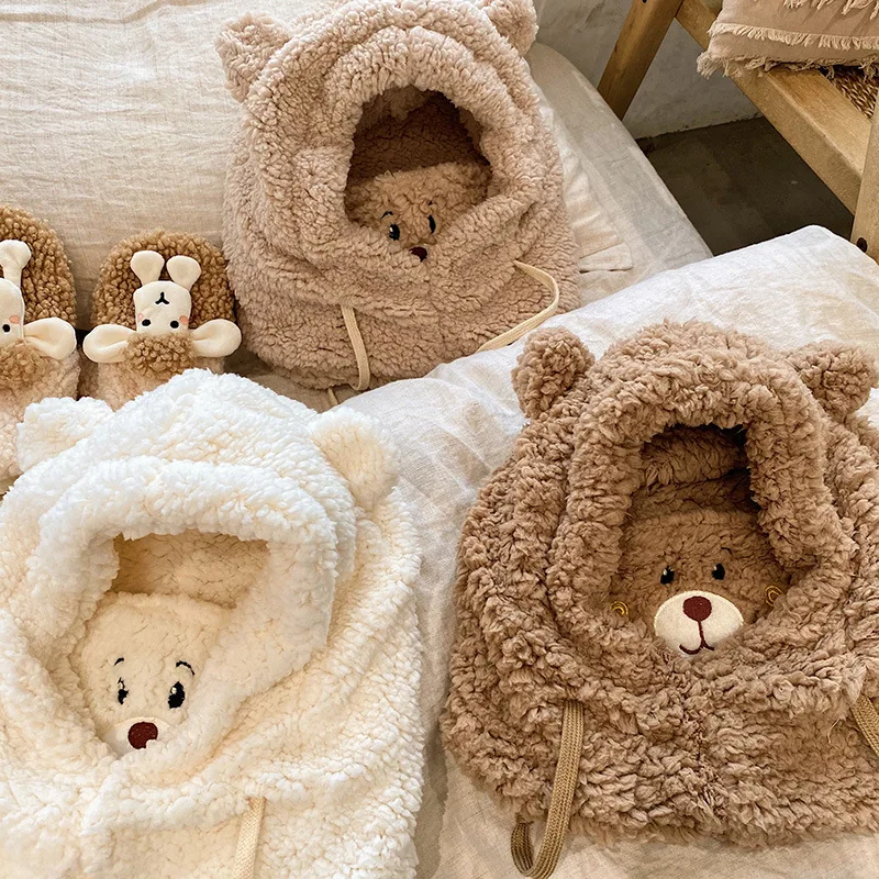 2021 Ins Winter Cute Selling Bear Ears Warm Women Hat Windproof Neck Scarf Cap Student Women Plus Cashmere Cap Girl Children
2021 Ins Winter Cute Selling Bear Ears Warm Women Hat Windproof Neck Scarf Cap Student Women Plus Cashmere Cap Girl Children