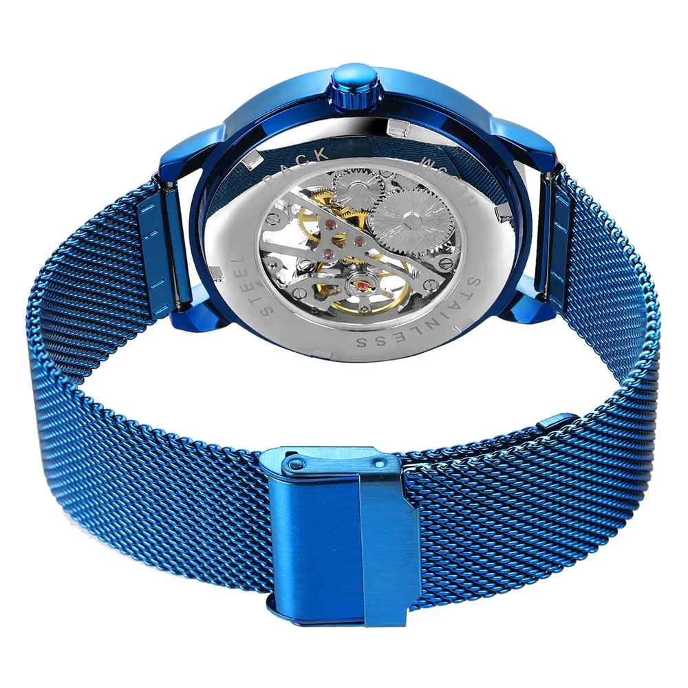 T-WINNER Top Brand Men Hand-Wind Mechanical Watch Mens Fashion Blue Stainless Steel Mesh Belt Watches Waterproof Wristwatch
T-WINNER Top Brand Men Hand-Wind Mechanical Watch Mens Fashion Blue Stainless Steel Mesh Belt Watches Waterproof Wristwatch