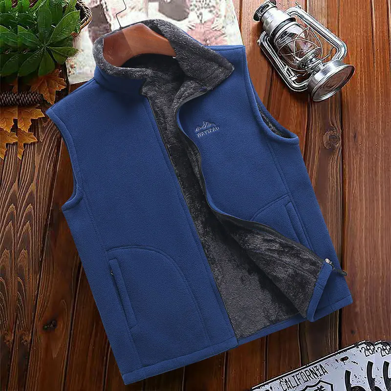 Autumn And Winter Thickened Warm Polar Fleece Vest For Men Outdoor Hiking Mountaineering Fleece Vest Solid Color Waistcoat 
Autumn And Winter Thickened Warm Polar Fleece Vest For Men Outdoor Hiking Mountaineering Fleece Vest Solid Color Waistcoat