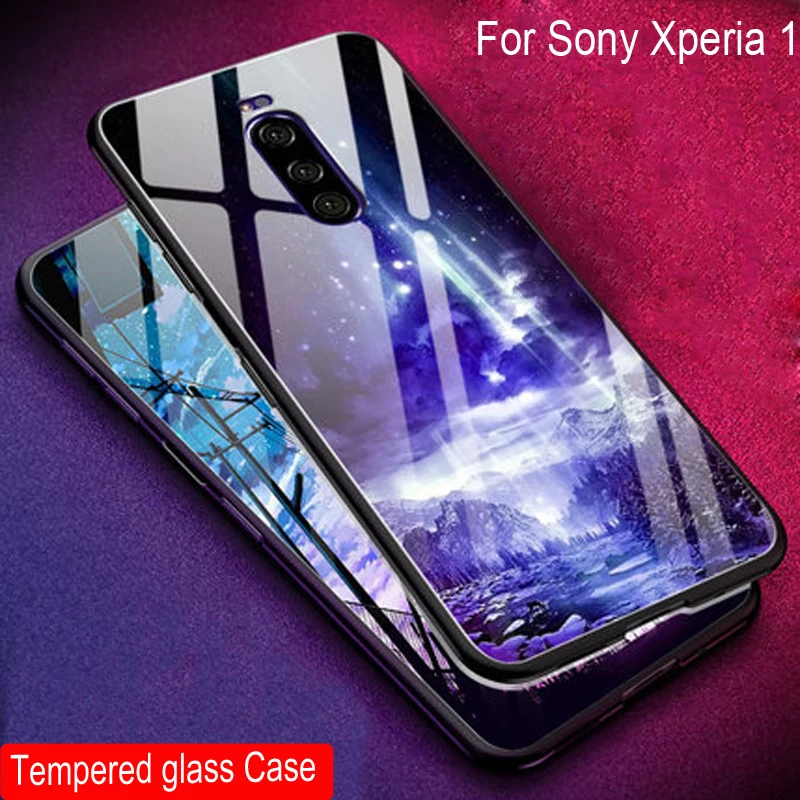 Чехол из закаленного стекла для Sony Xperia 1, силиконовая Мягкая задняя крышка для Sony Xperia 1 Xperia1, чехлы для телефонов с звездным узором
Чехол из закаленного стекла для Sony Xperia 1, силиконовая Мягкая задняя крышка для Sony Xperia 1 Xperia1, чехлы для телефонов с звездным узором