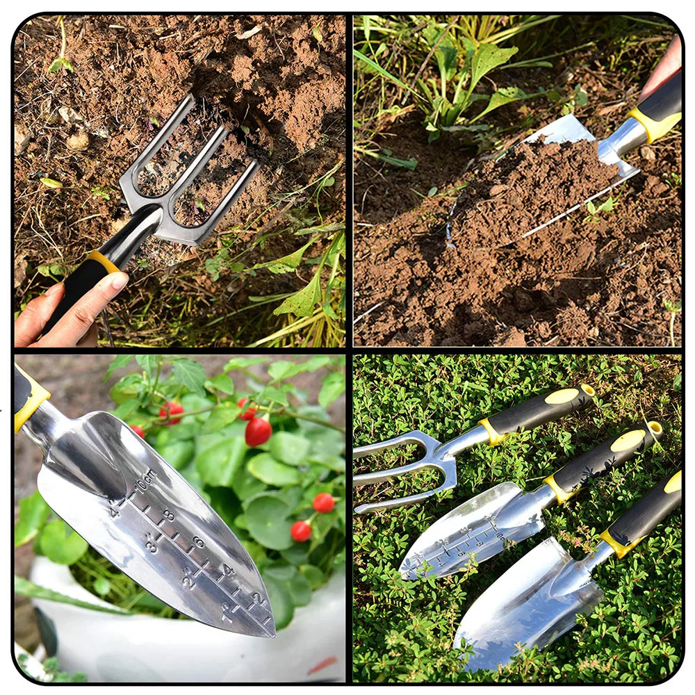 Garden Tool Set 4 Pack With Trowel, Cultivator Hand Rake, Transplant Trowel, Gardening Gloves For Weeding, Loosening Soil
Garden Tool Set 4 Pack With Trowel, Cultivator Hand Rake, Transplant Trowel, Gardening Gloves For Weeding, Loosening Soil