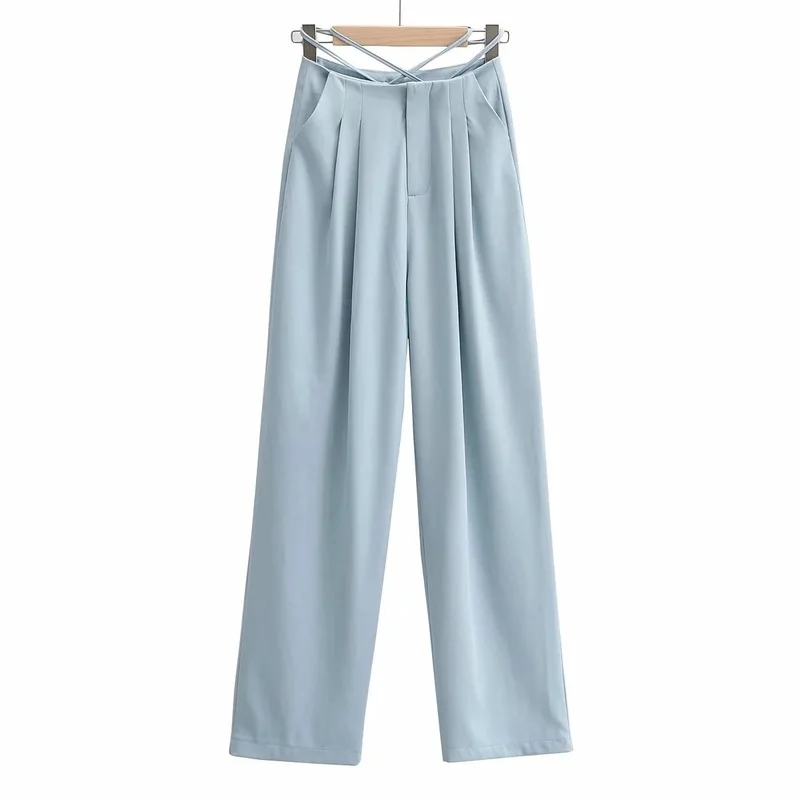 Bugilaku Autumn New Fashion Bandage Wide Leg Suit Pants Female Unicolor High Waist Slim Straight Loose Trousers Women Pantalones
Bugilaku Autumn New Fashion Bandage Wide Leg Suit Pants Female Unicolor High Waist Slim Straight Loose Trousers Women Pantalones