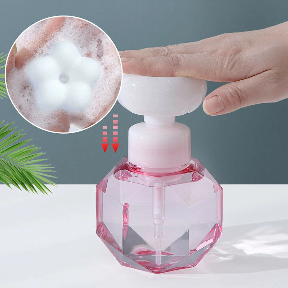 300ml Liquid Soap Dispenser Refillable Bottle Flower Shape Foam Foaming Pump Lotions Liquid Distributor Shower Foam Pump Bottle
300ml Liquid Soap Dispenser Refillable Bottle Flower Shape Foam Foaming Pump Lotions Liquid Distributor Shower Foam Pump Bottle