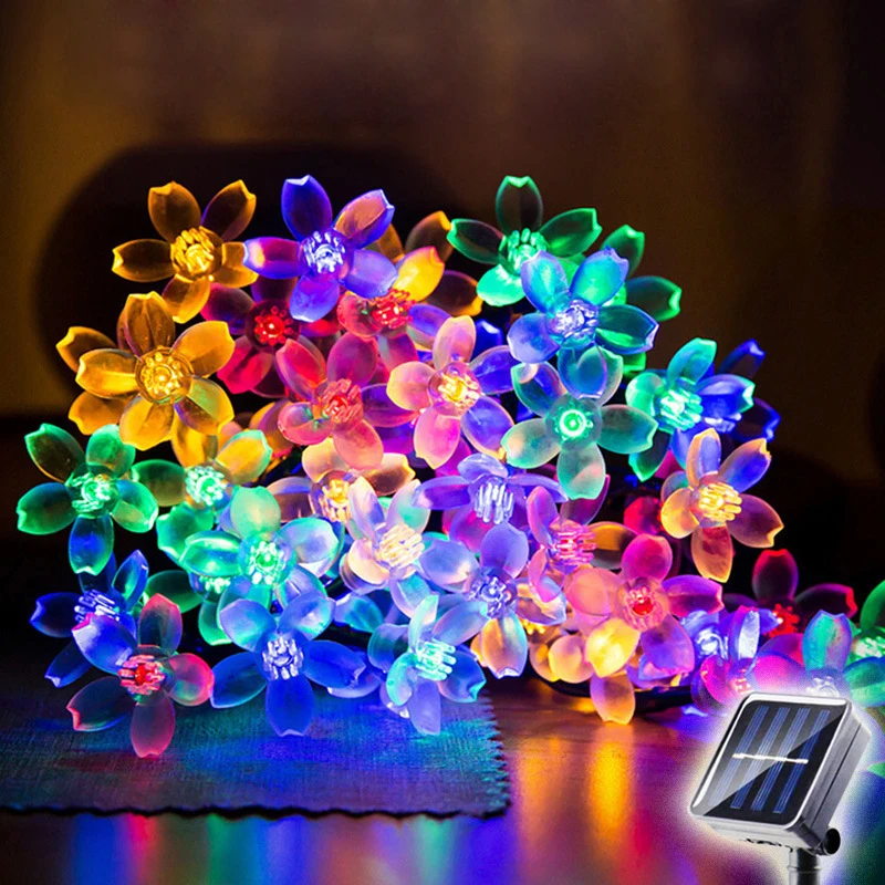 Solar Outdoor Garland Lights Peach Flower Cherry Blossoms Led Lights for Decoration Garland Street Wedding Christmas Decoration
Solar Outdoor Garland Lights Peach Flower Cherry Blossoms Led Lights for Decoration Garland Street Wedding Christmas Decoration