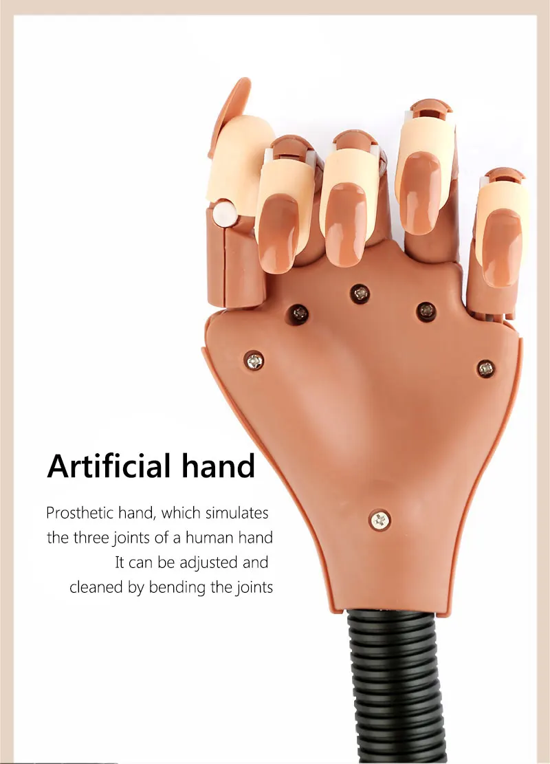 Nail Art Hands Professional Practice Hand +100Pcs Nail Tips Adjustable Plastic Practice Model DIY Manicure Tool Flexible & Soft
Nail Art Hands Professional Practice Hand +100Pcs Nail Tips Adjustable Plastic Practice Model DIY Manicure Tool Flexible & Soft