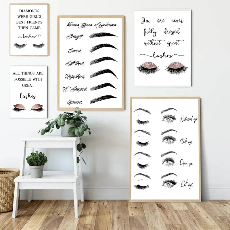 Posters and Prints Makeup Lash Extensions Technician Guide Wall Paintings Eyelash Abstract Art Picture for Beauty Shop Decor
Posters and Prints Makeup Lash Extensions Technician Guide Wall Paintings Eyelash Abstract Art Picture for Beauty Shop Decor