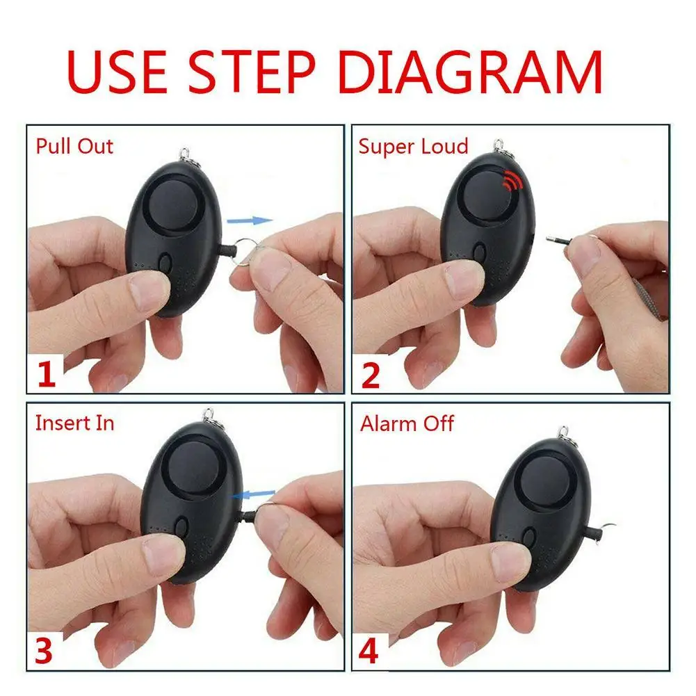 Safe Sound Personal Alarm Keychain Loud Alert LED Light Siren Defense For Women Self-Defense 120db Self Child K7M3
Safe Sound Personal Alarm Keychain Loud Alert LED Light Siren Defense For Women Self-Defense 120db Self Child K7M3