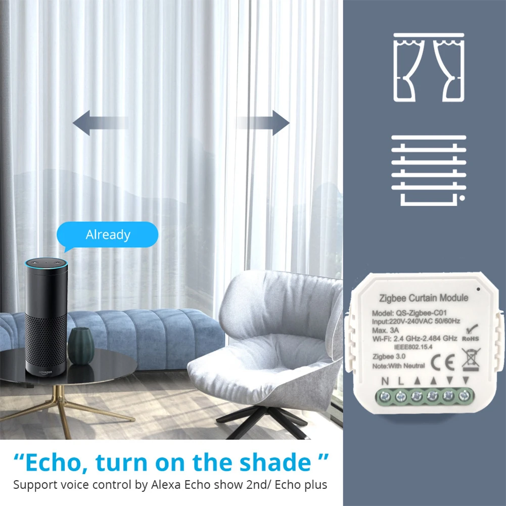 Blind Motor For Roller Shutter Home Zigbee App Bedroom Smart Easy Install Curtain Switch Module Family Sharing Remote Control
Blind Motor For Roller Shutter Home Zigbee App Bedroom Smart Easy Install Curtain Switch Module Family Sharing Remote Control