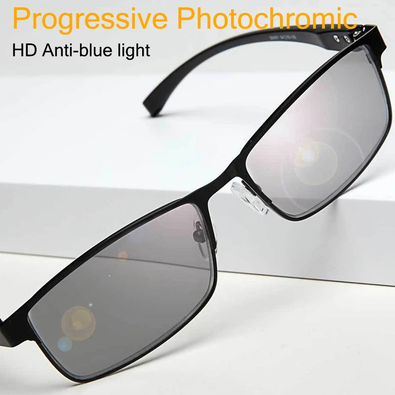 Outdoor Progressive Photochromic Reading Glasses Multifocal Chameleon UV Protection Computer Anti-blue Light Business Glasses1.5
Outdoor Progressive Photochromic Reading Glasses Multifocal Chameleon UV Protection Computer Anti-blue Light Business Glasses1.5