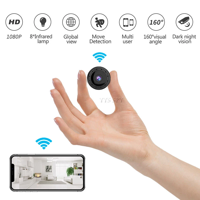 Мини камера видеонаблюдения Wi Fi 1080P HD|Компактные видеокамеры| |