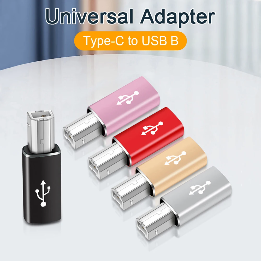 Type-C to USB Type B 2.0 Adapter MIDI Convertor For MacBook Pro Air HP Canon Epson Dell Samsung C Piano Printer Scanner | Мобильные