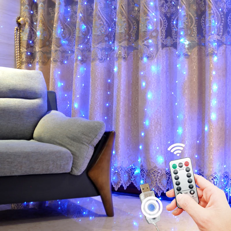 3*3m 300leds USB New Year Led Curtain holiday String Light Christmas Garland Party Patio Window Decor Fairy Lights Xmas Wedding
3*3m 300leds USB New Year Led Curtain holiday String Light Christmas Garland Party Patio Window Decor Fairy Lights Xmas Wedding