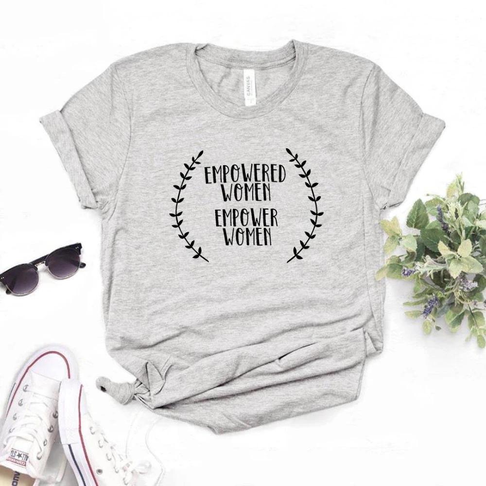 2020 New fashion spring arrival Empowered Women Empower Women Print Women tshirt Cotton Casual Funny t shirt Gift Top Tee-L933 
2020 New fashion spring arrival Empowered Women Empower Women Print Women tshirt Cotton Casual Funny t shirt Gift Top Tee-L933