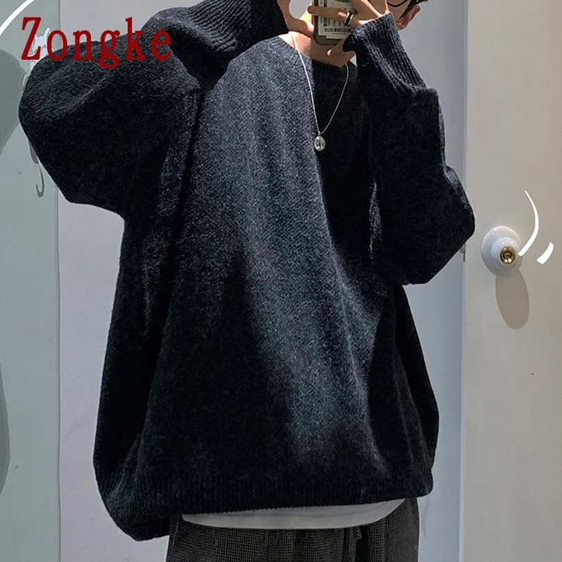 Zongke Solid Knitted Sweater Men Pullover Men Harajuku Sweater Streetwear Hip Hop Mens Sweater Clothes M-2XL 2021 Spring
Zongke Solid Knitted Sweater Men Pullover Men Harajuku Sweater Streetwear Hip Hop Mens Sweater Clothes M-2XL 2021 Spring