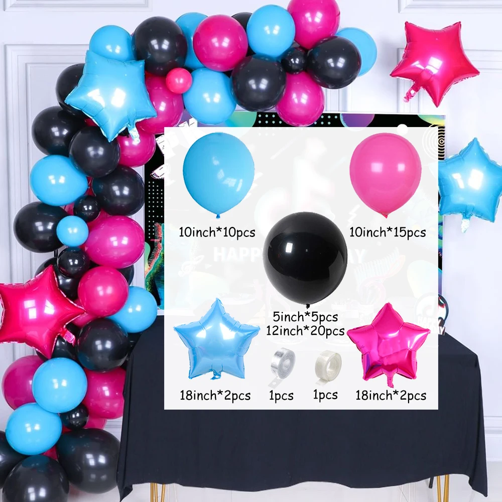 56pcs Happy Birthday Supplies Black Blue Pink Latex Balloons Star Helium Balloon For Kids Adult Birthday Party Decors Air Globos 
56pcs Happy Birthday Supplies Black Blue Pink Latex Balloons Star Helium Balloon For Kids Adult Birthday Party Decors Air Globos