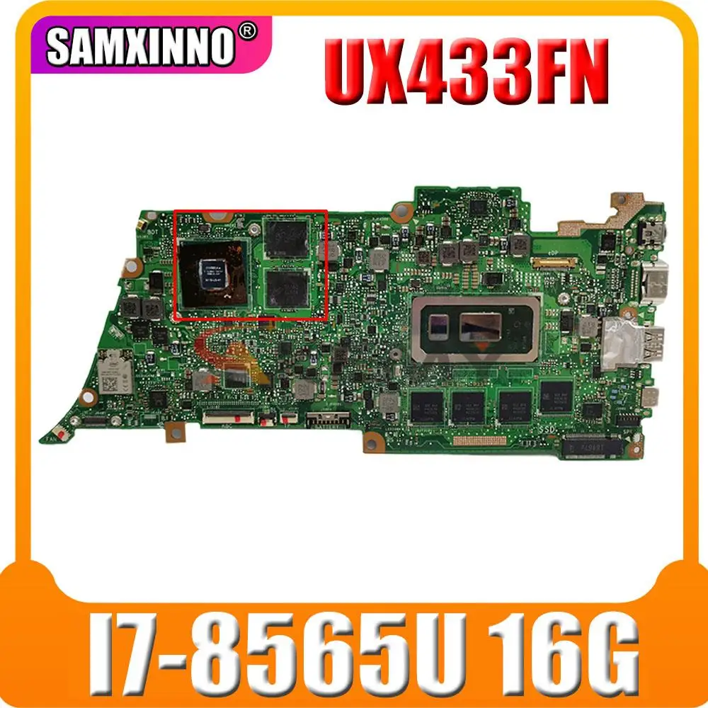 UX433FN Motherboard For ASUS ZenBook UX433FN UX433F U4300F UX433FA Laotop Mainboard 100% Full Test I7-8565U+16G/RAM+( MX150-V2G)
UX433FN Motherboard For ASUS ZenBook UX433FN UX433F U4300F UX433FA Laotop Mainboard 100% Full Test I7-8565U+16G/RAM+( MX150-V2G)