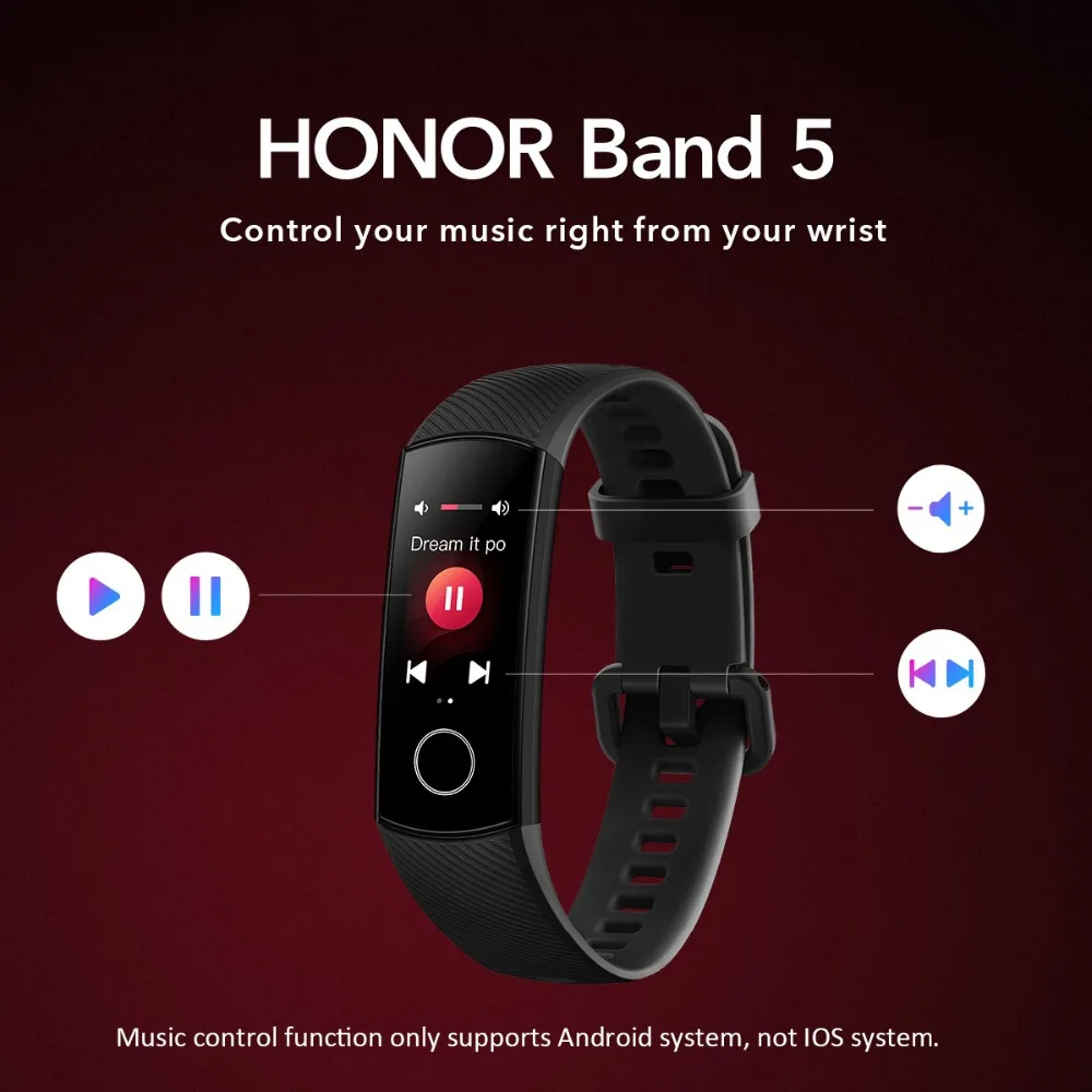 Оригинальный Смарт-браслет Honor Band 5 4/4e водонепроницаемый фитнес-браслет с