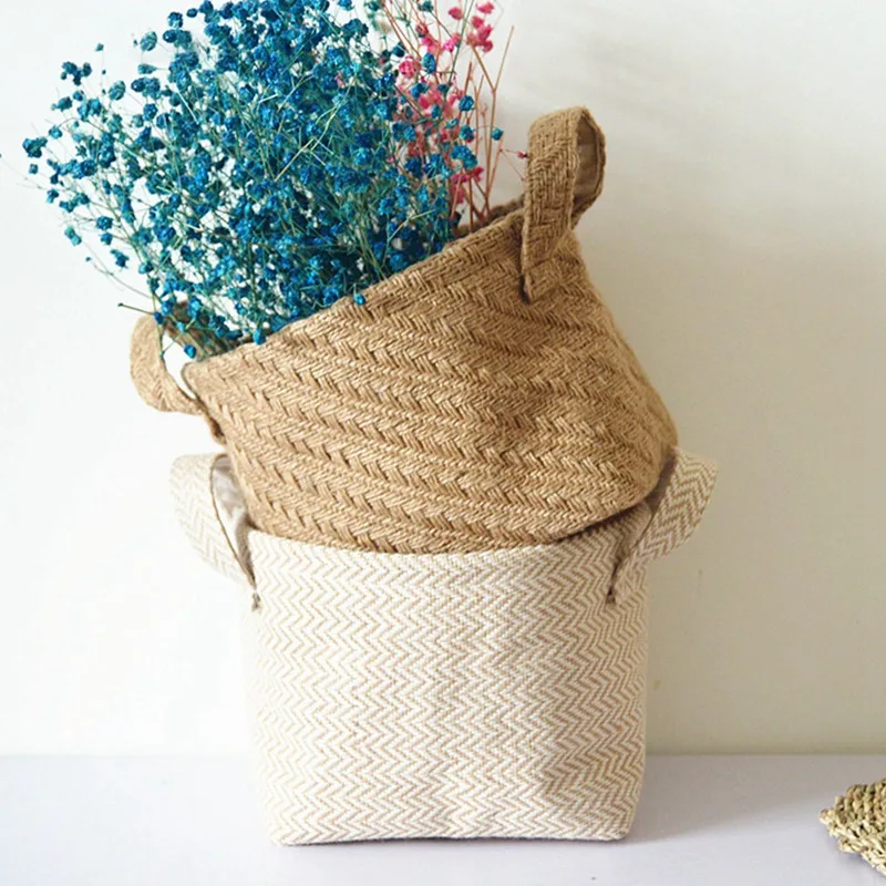 Woven Jute Cloth Flower Pot Storage Basket Household DIY Handmade Woven Flower Pot Simple Desktop Storage Basket
Woven Jute Cloth Flower Pot Storage Basket Household DIY Handmade Woven Flower Pot Simple Desktop Storage Basket