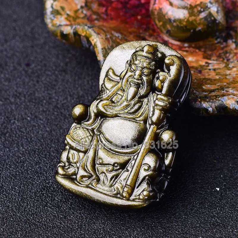 Beautiful Natural Gold Obsidian Handmade Carved Chinese GuanGong Lucky Amulet Pendant + Black Beads Necklace Fashion Jewelry
Beautiful Natural Gold Obsidian Handmade Carved Chinese GuanGong Lucky Amulet Pendant + Black Beads Necklace Fashion Jewelry