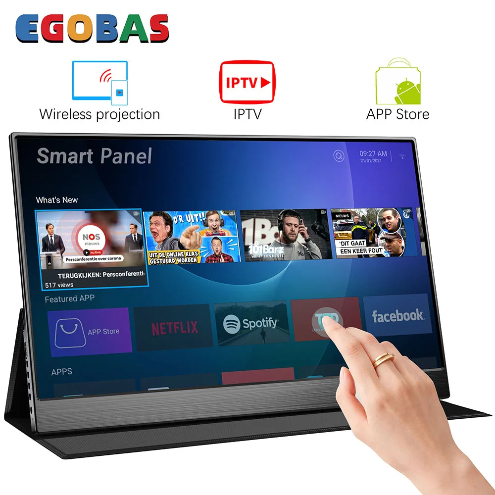 15.6inch Wireless Portable Monitor Smart Monitor AOSP 9.0 System APP Store 4K Decoding Blueteeth Remote Control Voice Assistant
15.6inch Wireless Portable Monitor Smart Monitor AOSP 9.0 System APP Store 4K Decoding Blueteeth Remote Control Voice Assistant