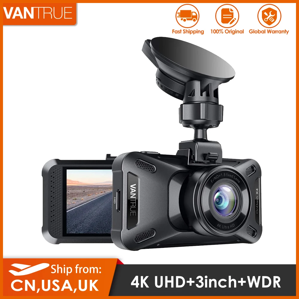 Vantrue X4 Dash Cam видео в формате 4K UHD Регистраторы Видеорегистраторы для автомобилей