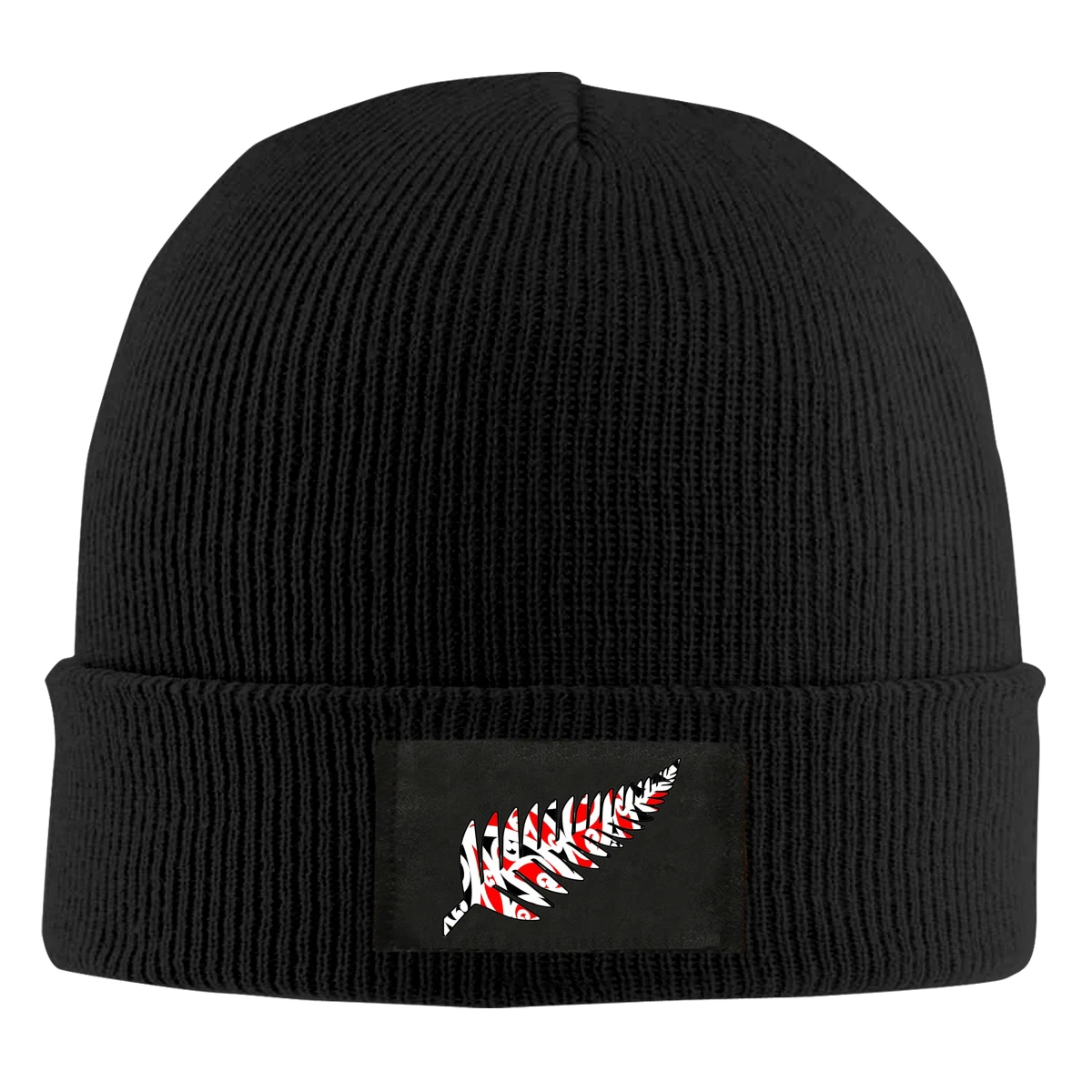 

New Zealand Maori Fern Beanie Hats For Men Women With Designs Winter Slouchy Knit Skull Cap