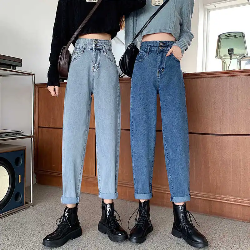 High Waist Jeans Women's Spring and Autumn Retro Hong Kong Style Straight Loose Wide-Leg plus Size Student Radish Harlan
High Waist Jeans Women's Spring and Autumn Retro Hong Kong Style Straight Loose Wide-Leg plus Size Student Radish Harlan